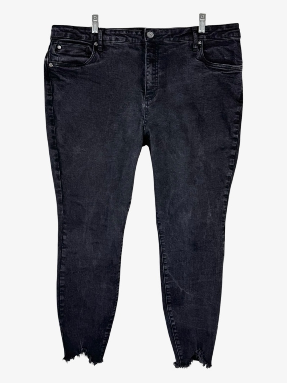 Kut From The Kloth black Mid-Rise Ankle Skinny Jeans 20W tummy control goth EUC